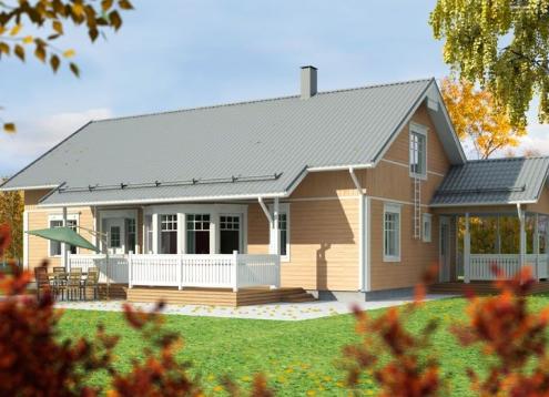 № 1182 Купить Проект дома Карелия 111-158. Закажите готовый проект № 1182 в Иркутске, цена 39960 руб.
