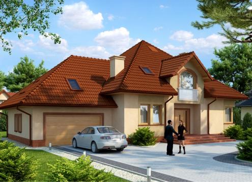 № 1607 Купить Проект дома Монтеркоре Дуэ. Закажите готовый проект № 1607 в Иркутске, цена 77544 руб.