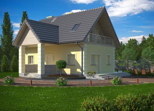 № 1608 Купить Проект дома Олкза. Закажите готовый проект № 1608 в Иркутске, цена 34560 руб.