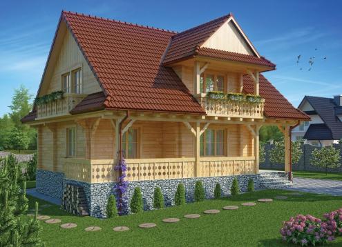 № 1629 Купить Проект дома Эдельвейс. Закажите готовый проект № 1629 в Иркутске, цена 43920 руб.