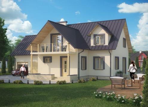 № 1641 Купить Проект дома Картузи 2. Закажите готовый проект № 1641 в Иркутске, цена 59278 руб.