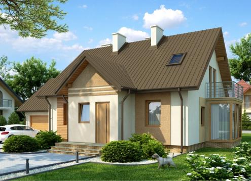 № 1814 Купить Проект дома Крокус. Закажите готовый проект № 1814 в Иркутске, цена 47837 руб.